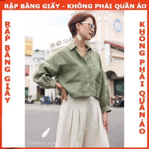 Rập giấy A0 mã 328 - áo sơ mi tay phồng