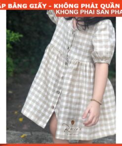 Rập mã R78- Đầm cổ tim dáng babydoll cho bé