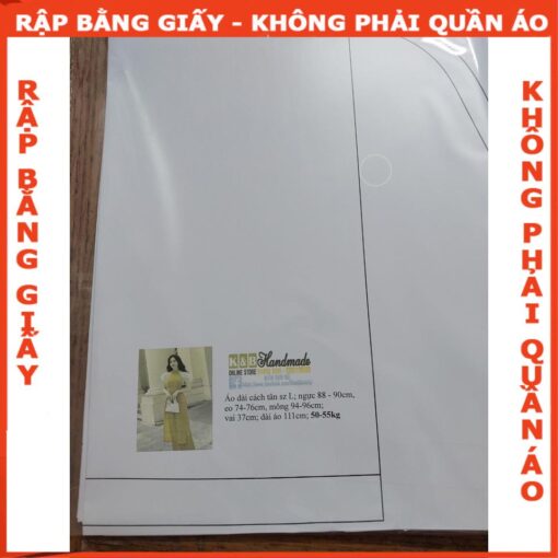 Rập giấy A0 may áo dài mã AD12 - Hình ảnh 3