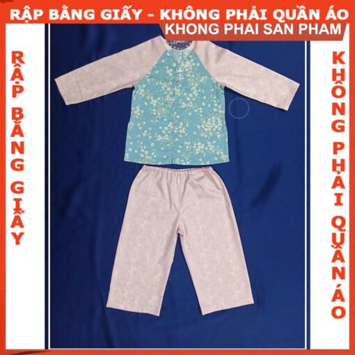 Rập giấy A0 mã R469 - bộ bà ba cổ tim bé - Hình ảnh 4