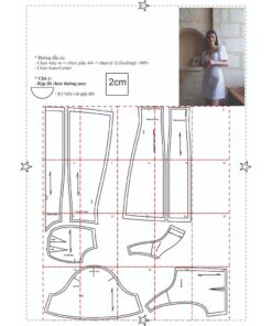 Alternative view of Rập giấy A0 mã 1630 - đầm tay phồng