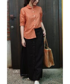 Alternative view of Rập giấy A0 sơ mi lá tròn tay lửng mã 1349