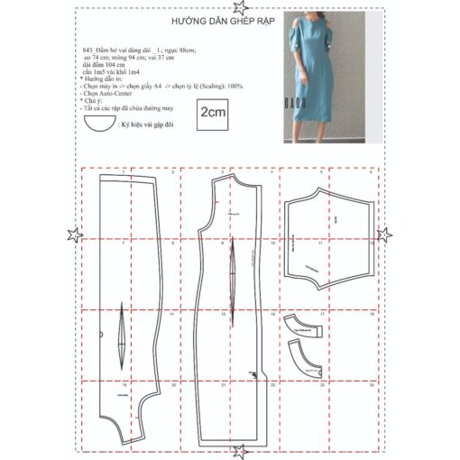 Rập  mã 843 rập đầm hở vai - Hình ảnh 2