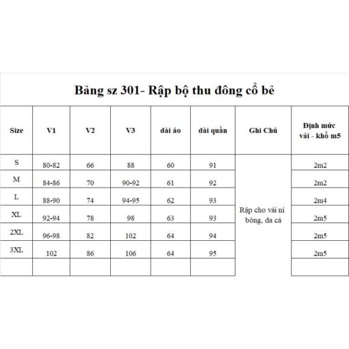 Rập giấy A0 bộ thu đông cổ bẻ mã 301 - Hình ảnh 6