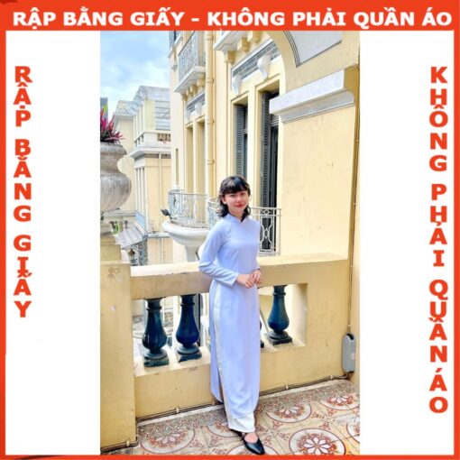 Rập giấy A0 may áo dài học sinh AD08 ( áo + quần) - Hình ảnh 4