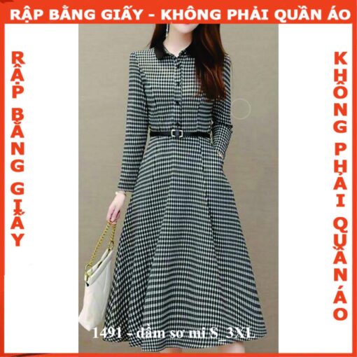 Rập giấy A0 đầm mã 1491 (BẢN VẼ)