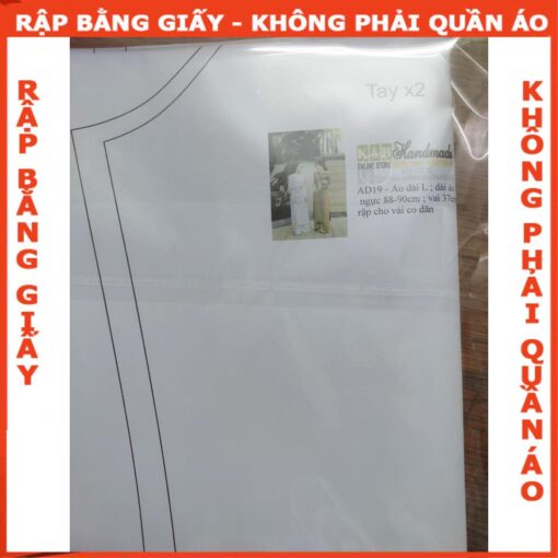 Rập giấy A0 may áo dài mã AD19 - Hình ảnh 5