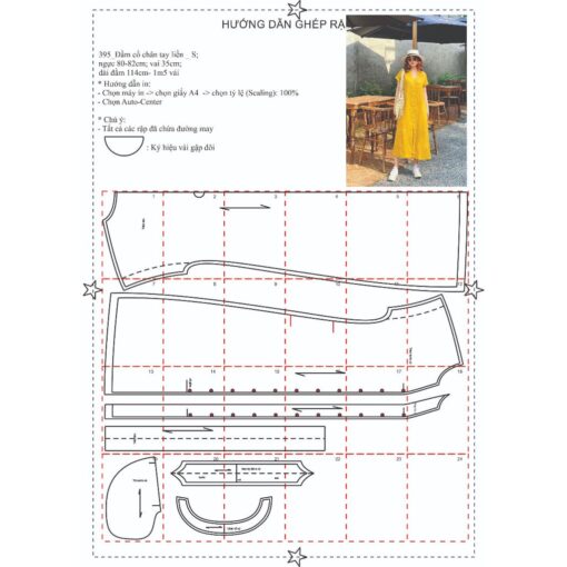 Rập giấy A0 mã 395 - rập đầm - Hình ảnh 2