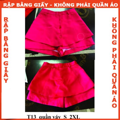 Rập giấy A0 may quân váy mã T13