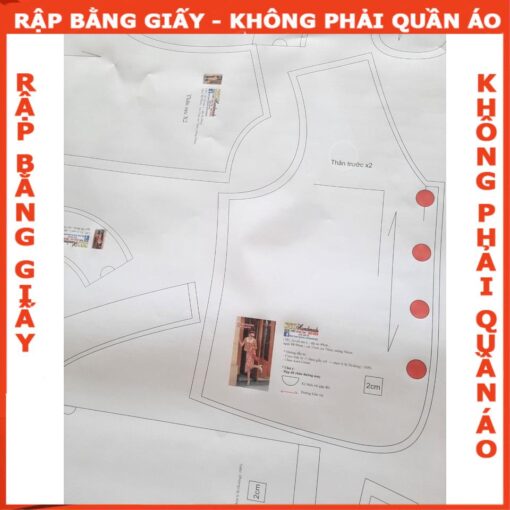 Rập giấy A0 mã 1415 - rập chân váy - Hình ảnh 6