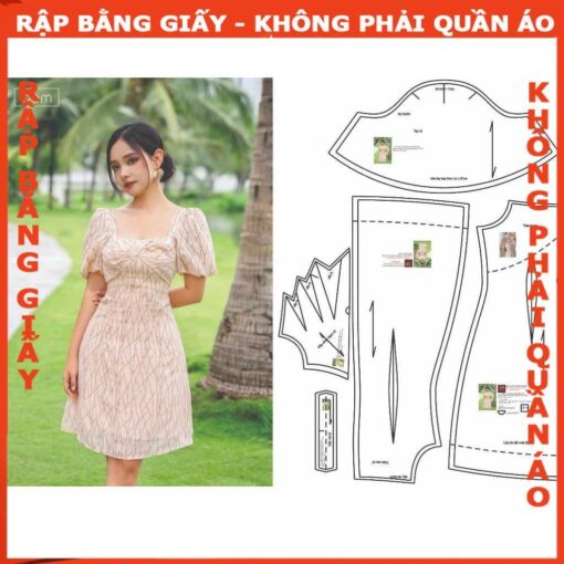 Rập giấy A0 mã 1618 - Rập đầm dáng A