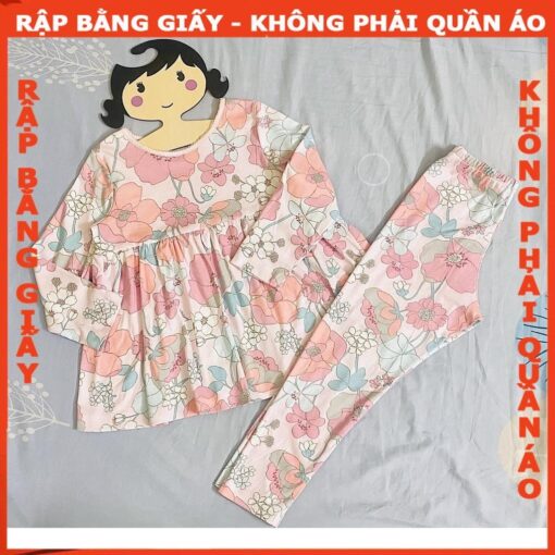 Rập giấy A0 bộ thun bé gái mã R436