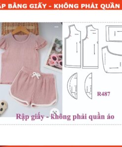 Rập giấy A0 may bộ bé mã R487