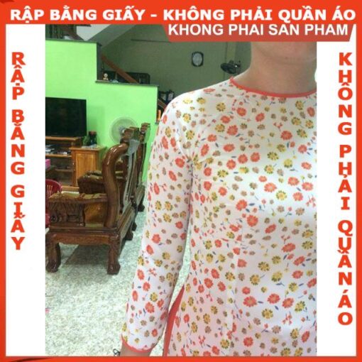 Rập giấy A0 mã AD27 - áo dài cổ kiềng - Hình ảnh 4