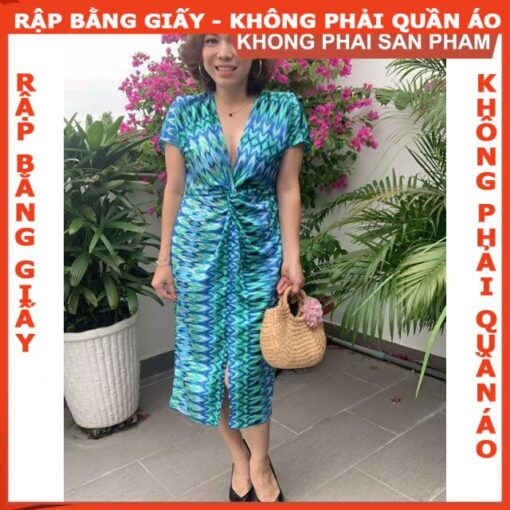 Rập giấy A0 mã 752 - đầm xoắn eo - Hình ảnh 2