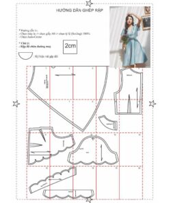 Alternative view of Rập giấy A0 mã 1365- rập đầm xòe