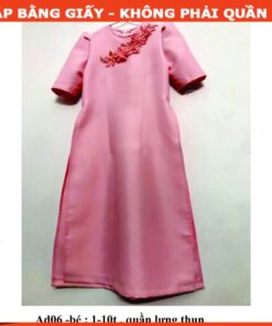 Alternative view of Rập giấy A0 bộ áo dài bé gái mã AD06 (áo+quần)