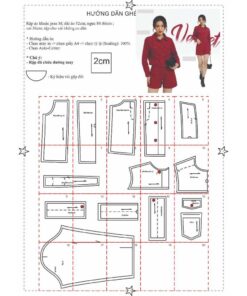 Alternative view of Rập giấy A0  áo khoác nữ mã 1428