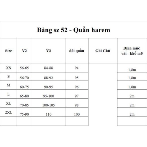 Rập Giấy A0 mã 52 - quần harem unisex - Hình ảnh 2