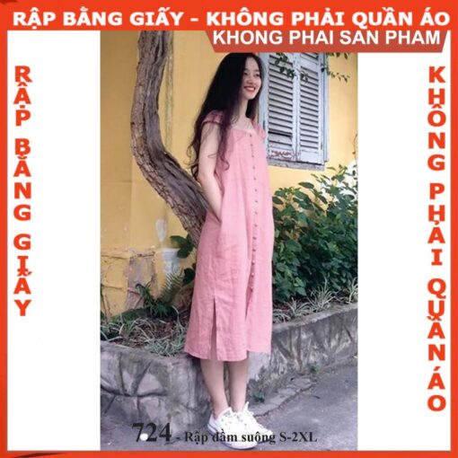 Rập giấy A0 mã 724 - rập đầm suông - Hình ảnh 2