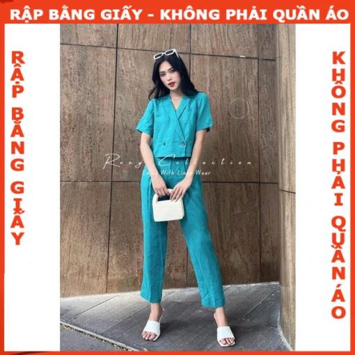 Rập giấy A0 mã 1589- Rập bộ áo 2 hàng nút - Hình ảnh 3