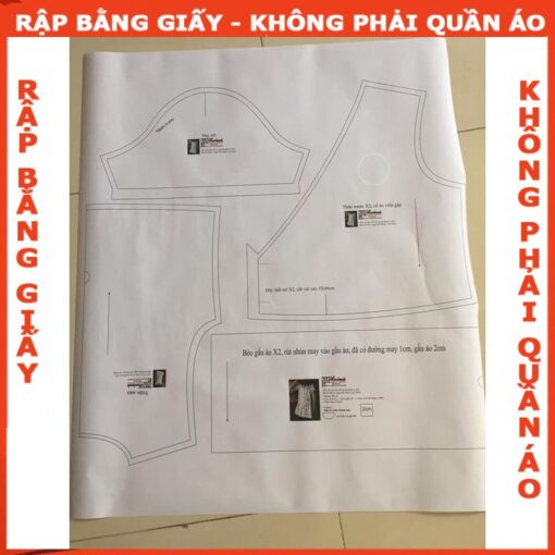 Rập giấy A0 đầm cánh tiên mã 1289 - Hình ảnh 4