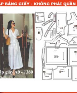 Rập giấy A0 mã 1380 - bộ linen quần váy rộng