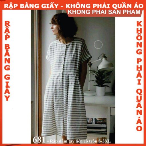 Rập giấy A0 mã 681 - rập đầm nữ