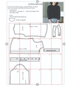 Alternative view of Rập giấy A0 mã 619 - áo sơ mi tay lỡ