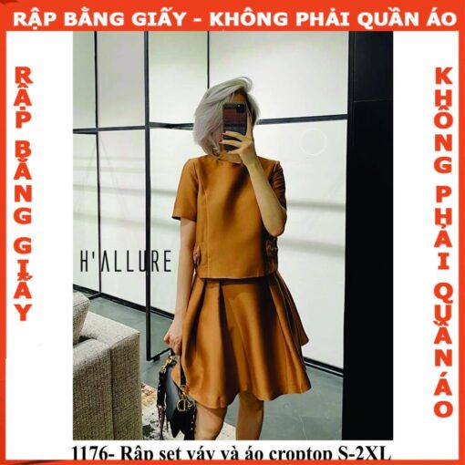 Rập giấy A0 set áo váy mã  1176 - Hình ảnh 2