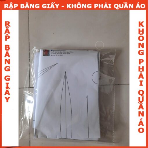 Rập giấy A0 mã 1147 - đầm dáng A cổ chân - Hình ảnh 6