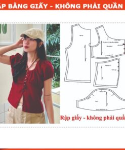 Rập giấy A0 áo kiểu nữ mã 1715