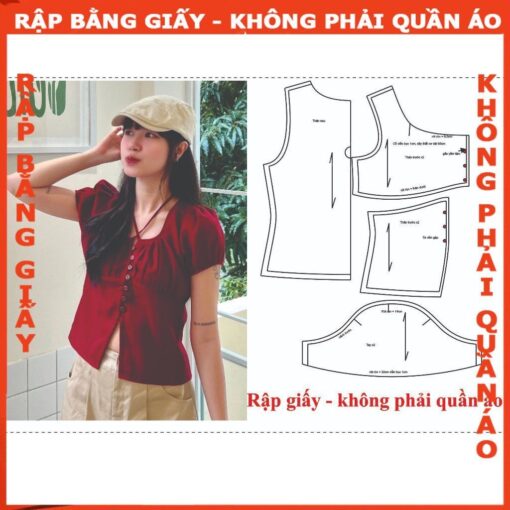 Rập giấy A0 áo kiểu nữ mã 1715