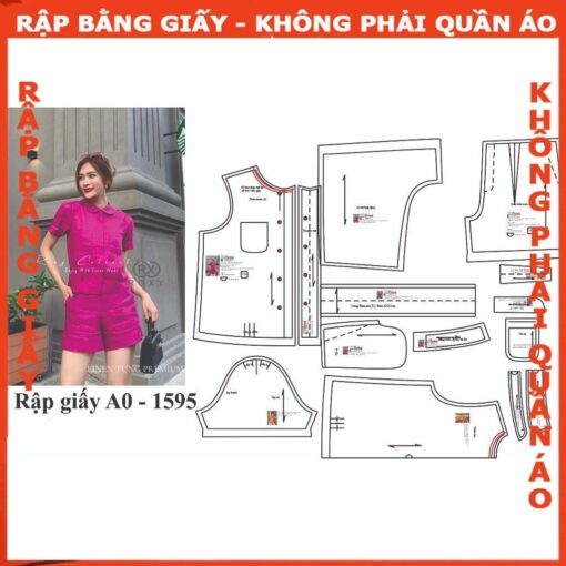 Rập giấy A0 bộ đùi cổ tròn mã 1595