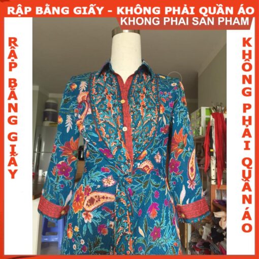 Rập giấy A0 đầm sơ mi xoắn eo - 938 - Hình ảnh 6