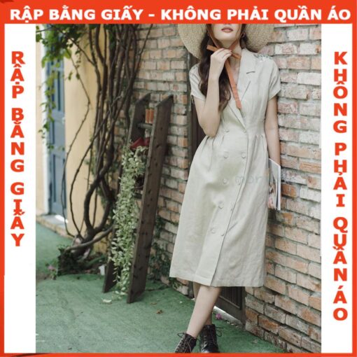 Rập giấy A0 đầm tay liền mã 1301