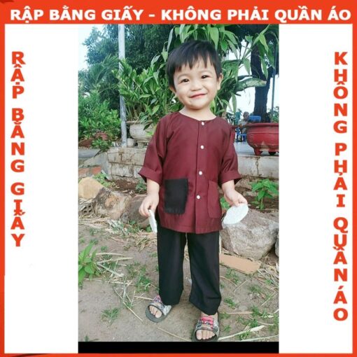 Rập giấy A0 mã B36 - bộ bà ba bé trai mã