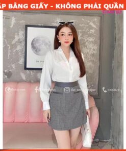 Rập set váy A áo tay dài mã 1236