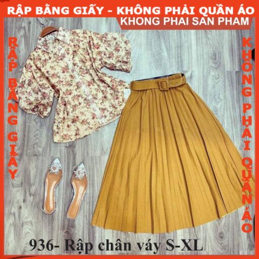 Rập giấy A0 chân váy xếp ly mã 936