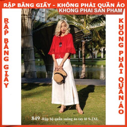 Rập giấy mã 849 - nguyên set áo quần - Hình ảnh 2