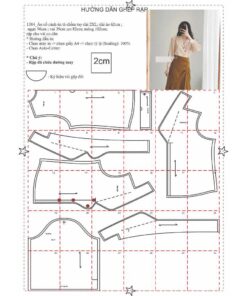 Alternative view of Rập giấy A0 áo cổ én mã 1304