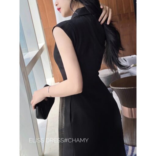 Rập giấy A0 mã 156 - đầm cổ danton - Hình ảnh 3