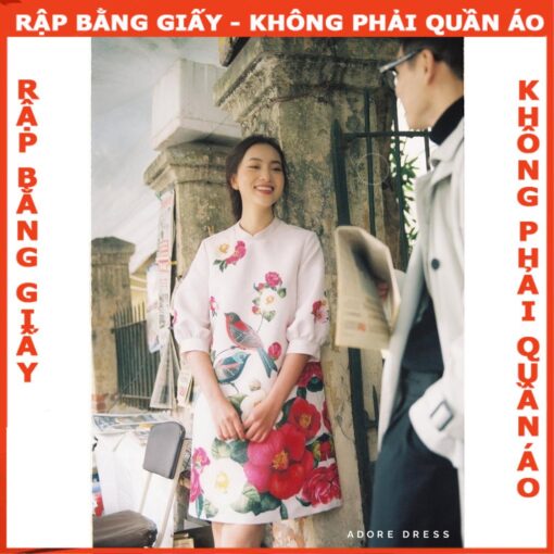 Rập giấy A0 mã 1151 - đầm cổ chân tay lửng - Hình ảnh 2