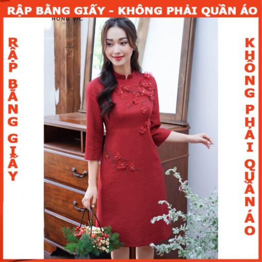 Rập giấy A0 mã 1147 - đầm dáng A cổ chân - Hình ảnh 4