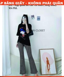 Rập giấy A0 quần loe thun mã 08