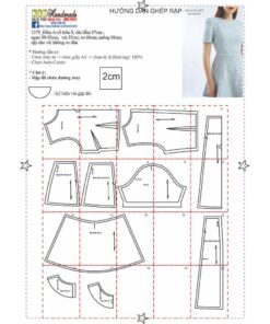 Alternative view of Rập giấy A0 mã 1579- rập đầm đuôi cá