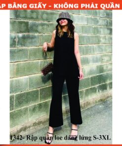 Rập giấy A0 mã 1342- quần loe dây kéo trước
