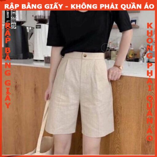 Rập giấy A0 mã 1104 - quần ngố sau thun - Hình ảnh 2