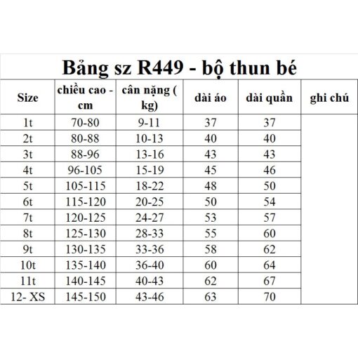 Rập giấy A0 mã R449- Rập bộ thun - Hình ảnh 3