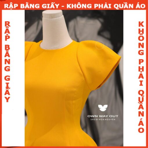 Rập giấy mã 1054 - đầm cách điệu dáng A - Hình ảnh 3